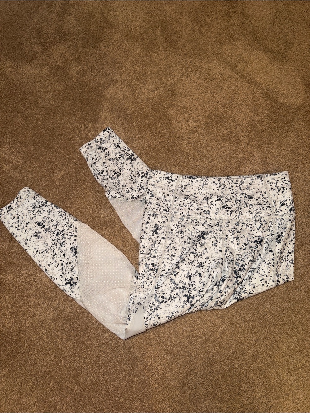 Athleta Small Cropped Black White Leggings